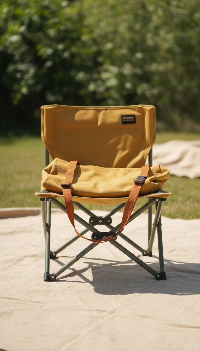 Folding Chair with Picnic Gold Accent