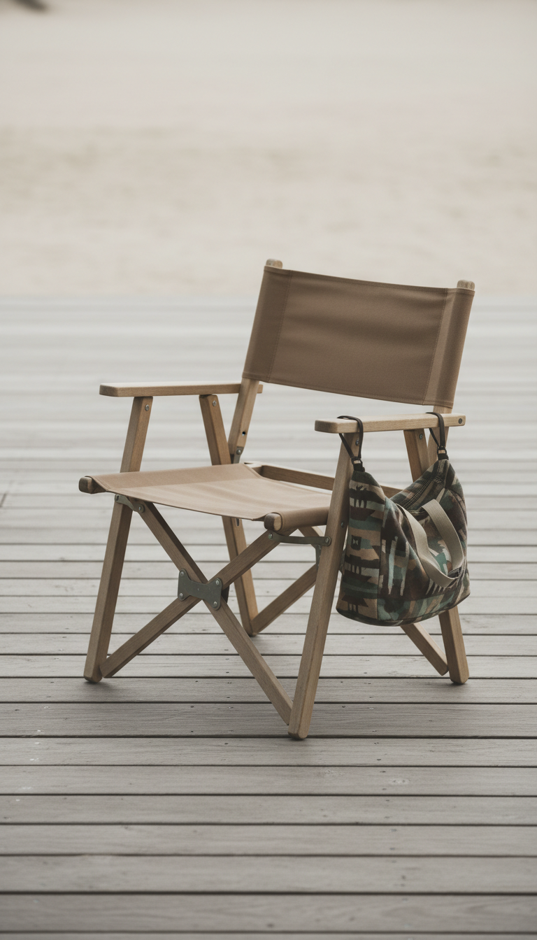 Sandstone Folding Chair With Carrying Bag