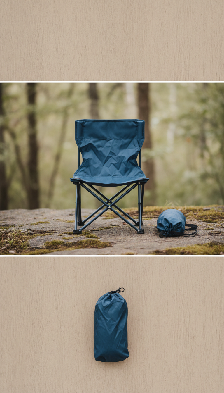 Compact Camping Chair in Slate Blue