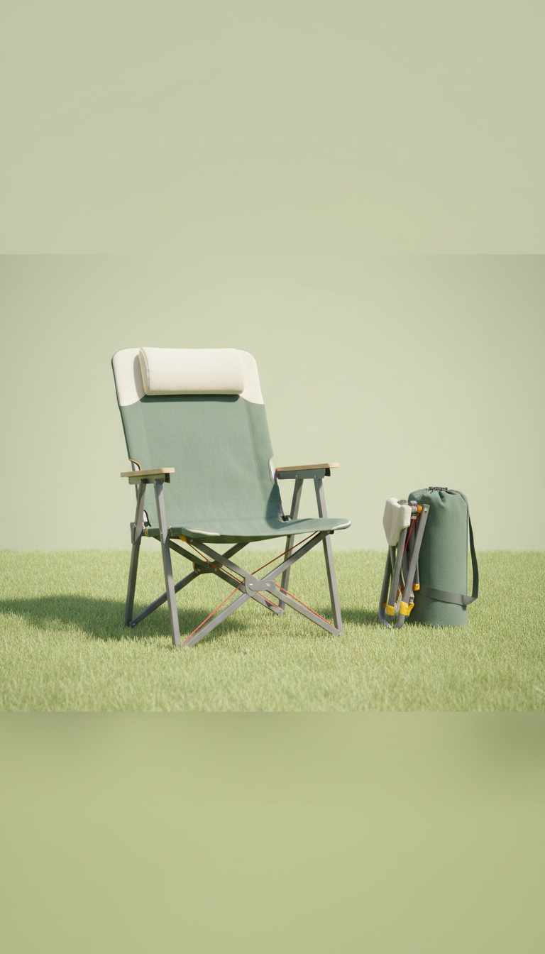 Foldable Outdoor Chair in Meadow Mint