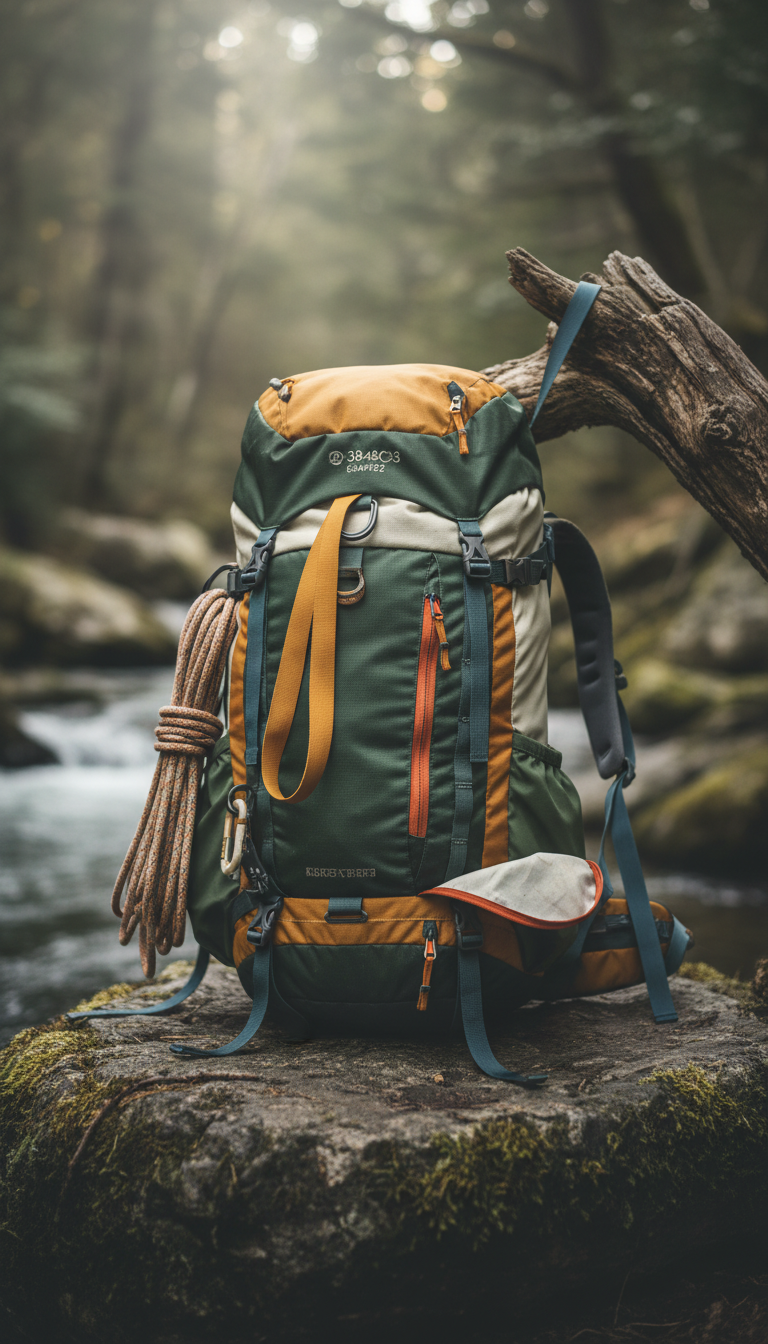 Technical Alpine Backpack with Reinforced Frame