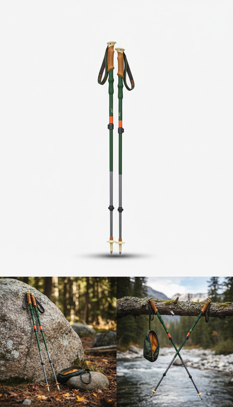 Modular Trekking Poles Set with Quick-Lock System