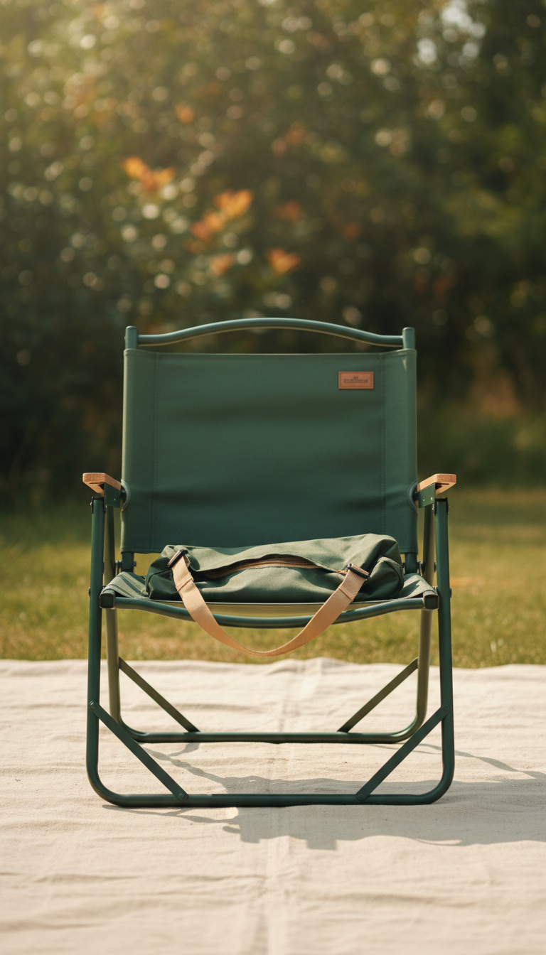 Folding Chair in Moss Green Finish